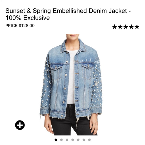 sunset & spring embellished denim jacket